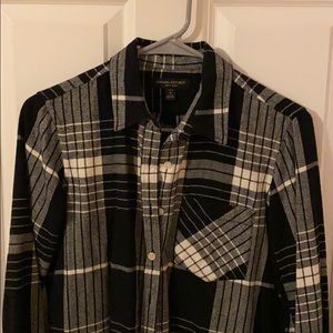 Black and white plaid flannel